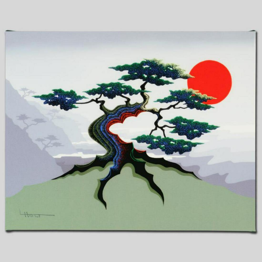 "KI" Limited Edition Giclee on Canvas by Larissa Holt,: Larissa Holt, a student of distinguished artist Eyvind Earle(1916-2000), uses bold colors and breathtaking scenery to create images of Nature in her own unique style. "KI" is a limited edition giclee