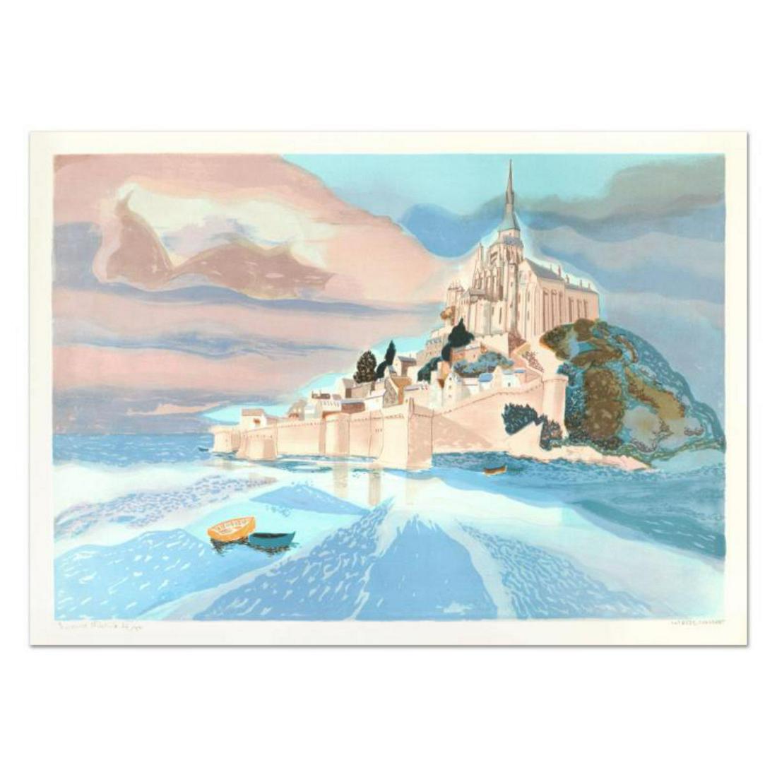 Georges Lambert (1919-1998), "St Michele II" Limited: "St Michele II" is a limited edition lithograph on paper by Georges Lambert (1919-1998), numbered and hand signed by the artist! Measures approx. 29.5" x 21" (border). 27" x 19.5" (image). Reference #