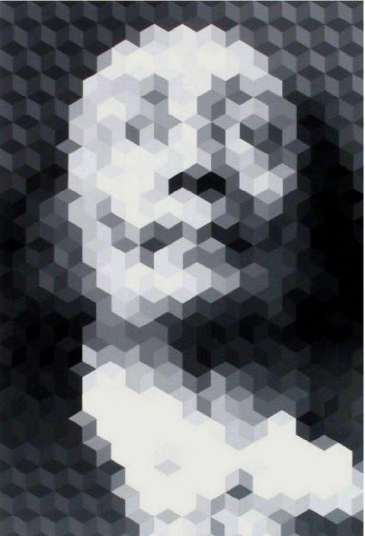 Yvaral (Jean-Pierre Vasarely) Faces of Dali #2 1977: Artist: Yvaral, Jean-Pierre Vasarely (1934-2002). Title: Faces of Dali #2. Year: 1977. Medium: Silkscreen on Arches paper. Edition: 200, plus proofs. Size: 34.75 x 24.375 inches. Condition: Excellent.