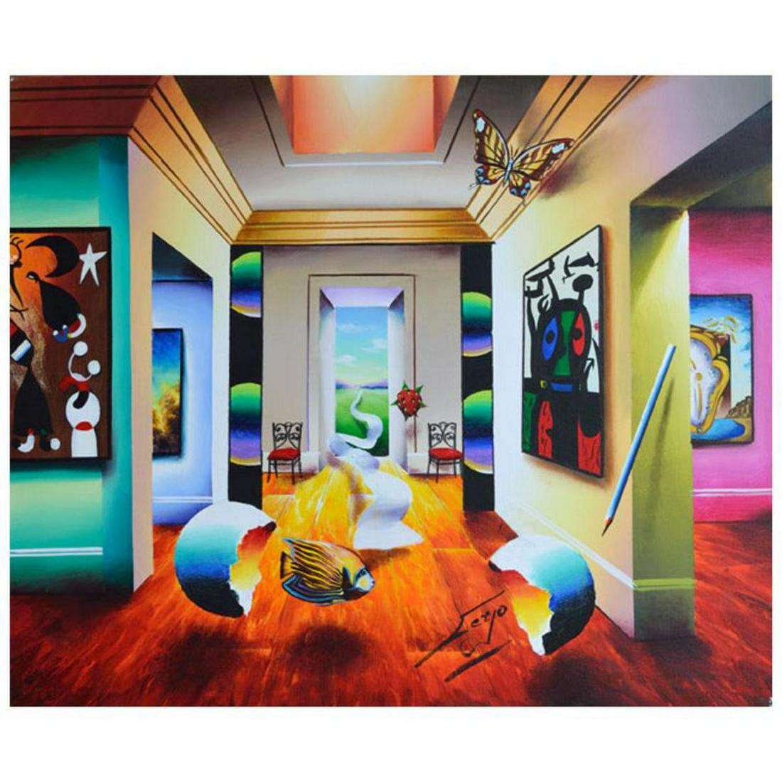 Ferjo, "Clear Day of Beauty" Original Painting on: "Clear Day of Beauty" is an original painting, oil on stretched canvas, by Ferjo. Hand signed by the artist, this piece comes with a letter of authenticity. Measures approx. 20" x 24" (image). Referen