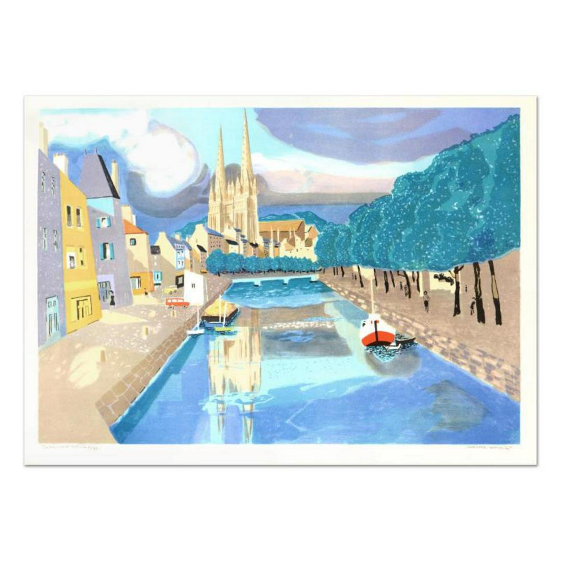 Georges Lambert (1919-1998), "St. Malo II" Limited: "St. Malo II" is a limited edition lithograph on paper by Georges Lambert (1919-1998), numbered and hand signed by the artist! Measures approx. 29.5" x 21" (border). 27" x 19.5" (image). Reference #: 