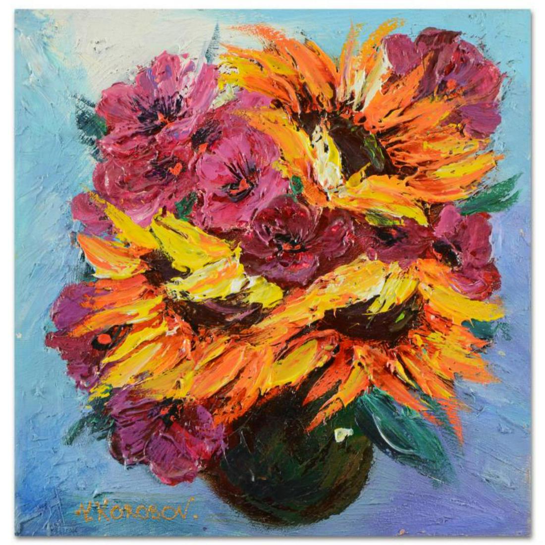 Yana Korobov, Original Acrylic Painting on Canvas, Hand: This is an original acrylic painting on stretched canvas by Yana Korobov, hand signed by the artist. Includes Letter of Authenticity. Measures approx. 16" x 16" (image). Reference #: 243691