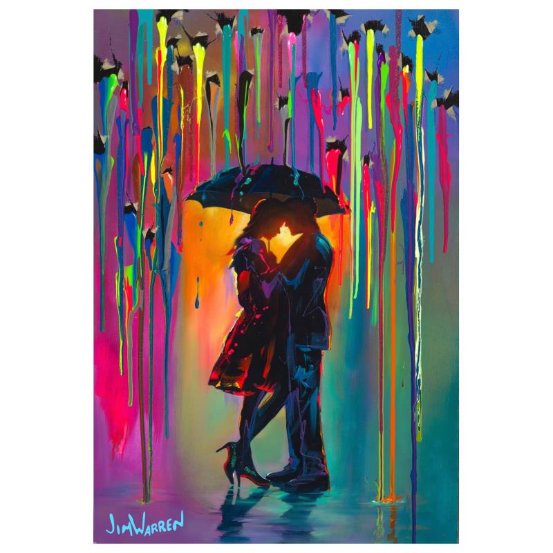 Jim Warren, "Love Protects" Hand Signed, Artist: "Love Protects" is an is an AP numbered, artist embellished limited edition giclee on canvas by Jim Warren. The piece is hand signed and accompanied by a certificate of authenticity. Measures approxim