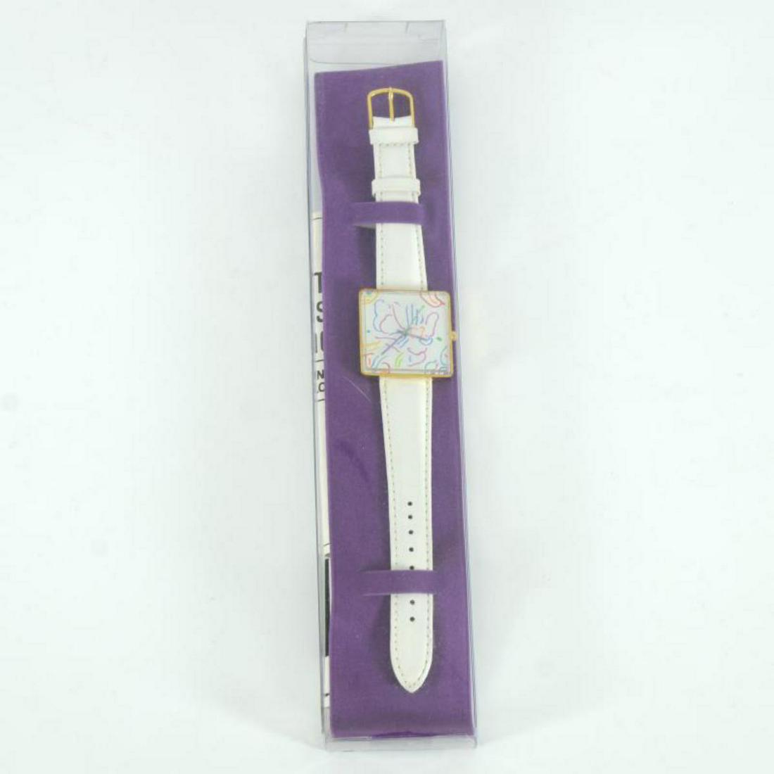 Vintage Peter Max Watch with Original Packaging and: This is a vintage Peter Max wrist watch created for the Japanese market in 1991. This watch comes in the original packaging and with paperwork. Due to the age of the watch the battery will need to be 