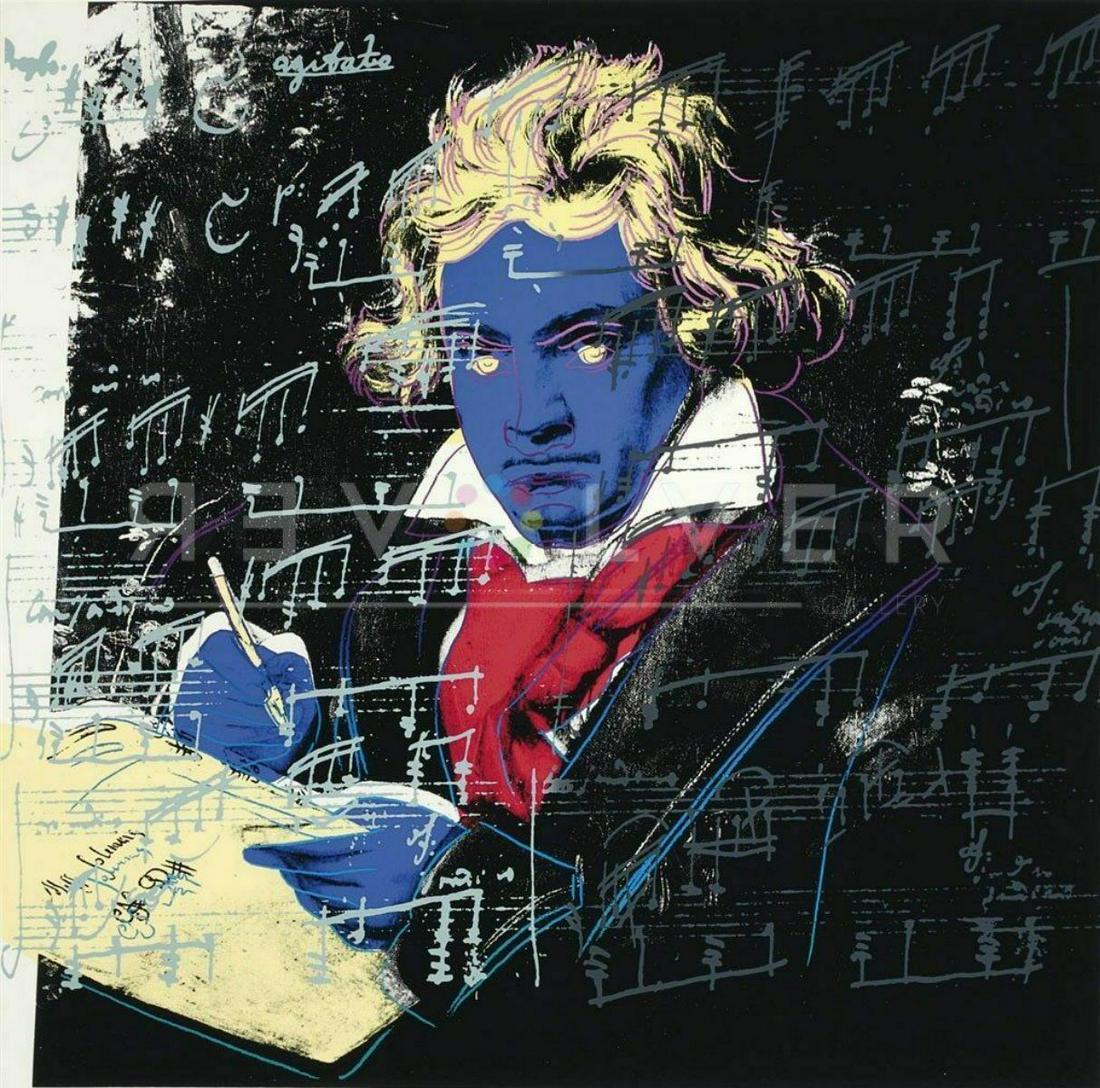 Andy Warhol- Screenprint in colors ""Beethoven 390": Artist: Andy Warhol. Medium: Screenprint in colors. Title: "Beethoven 390" 1987. Size (Unframed): 40" x 40". Additional: Unsigned proof (outside the edition). Printer: Rupert Jasen Smith, New York.. R