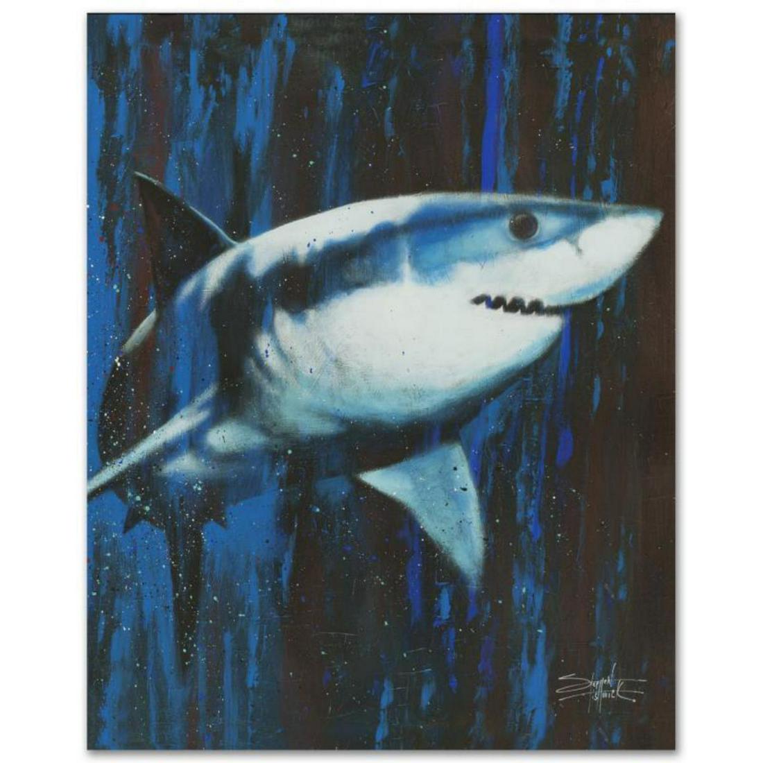 "Silent Killer" Limited Edition Giclee on Canvas by: With bright colors and expressive lines, Stephen Fishwick puts a unique spin on pop culture portraits. "Silent Killer" is a limited edition giclee on stretched canvas, numbered and bears the artist's 