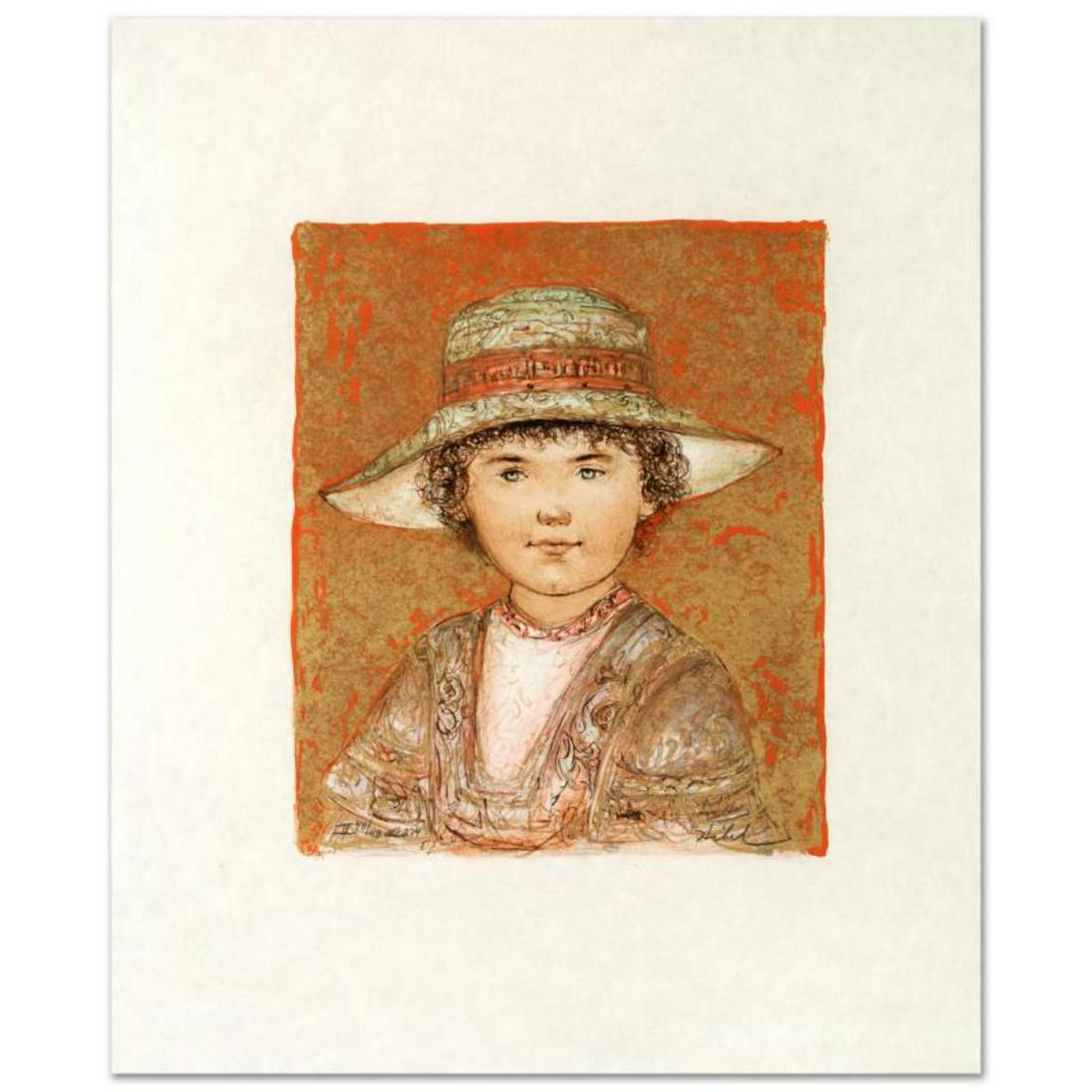 "Jill Ann" Limited Edition Lithograph by Edna Hibel: "Jill Ann" is a limited edition lithograph on rice paper, numbered and hand signed by Edna Hibel (1917-2014). Includes Certificate of Authenticity! Measures approx. 18" x 22" (with border), 11" x 13" 