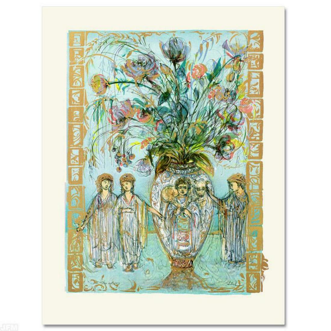 "Ancient Wisdom" Limited Edition Lithograph by Edna: "Ancient Wisdom" is a limited edition lithograph on paper, numbered and hand signed by Edna Hibel (1917-2014). Includes Certificate of Authenticity! Measures approx. 20" x 26" (with border), 15.5" x 2