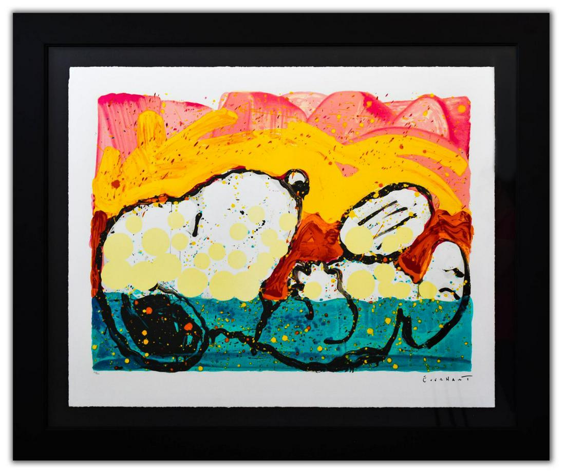 Tom Everhart- Hand Pulled Original Lithograph "Bora: Artist: Tom Everhart. Medium: Hand Pulled Original Lithograph. Title: Bora Bora Boogie Down. Size (Unframed): 28" x 35". Size (Framed): 37" x 44". Limited Edition: Hand Signed and Numbered. Certificat