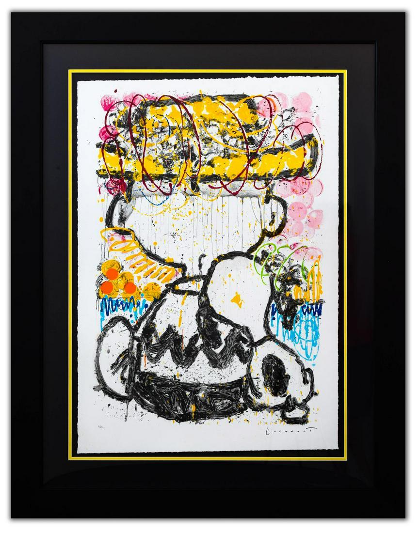 Tom Everhart- Hand Pulled Original Lithograph "Mon Ami": Artist: Tom Everhart. Medium: Hand Pulled Original Lithograph. Title: Mon Ami. Size (Unframed): 36" x 25". Size (Framed): 46" x 36". Limited Edition: Hand Signed and Numbered. Certificate of Authentic