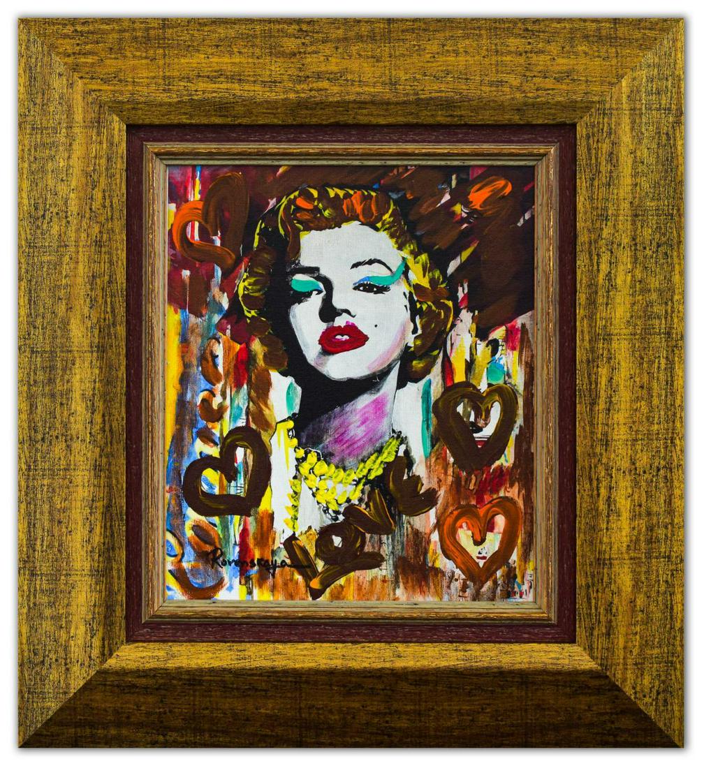 Nastya Rovenskaya- Mixed Media "Marilyn Monroe II": Artist: Nastya Rovenskaya. Medium: Mixed Media. Title: Marilyn Monroe II. Size (Unframed): 10" x 8". Certificate of Authenticity: From the publisher. Reference# 13725.