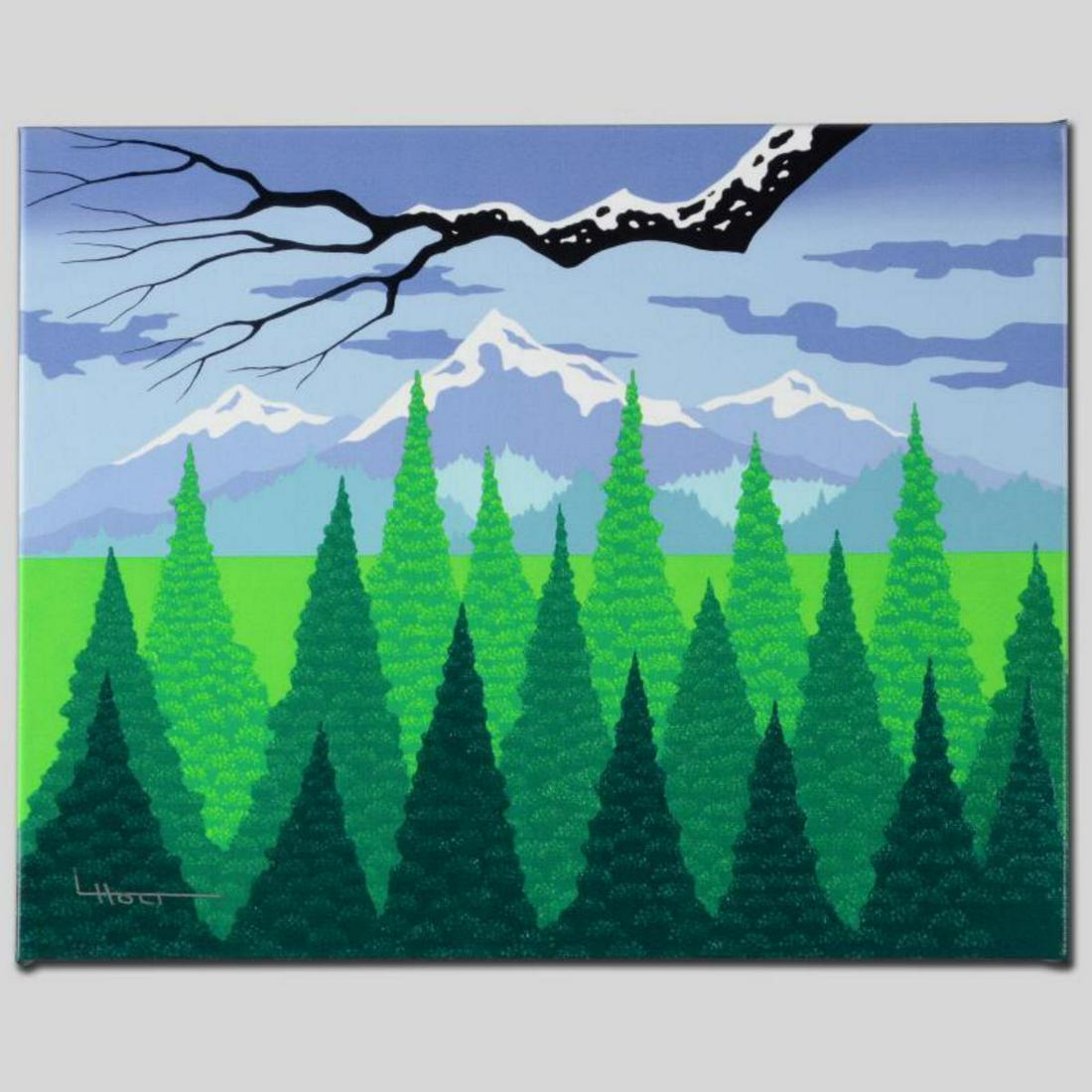 "Board Meeting" Limited Edition Giclee on Canvas by: Larissa Holt, a student of distinguished artist Eyvind Earle(1916-2000), uses bold colors and breathtaking scenery to create images of Nature in her own unique style. "Board Meeting" is a limited edit