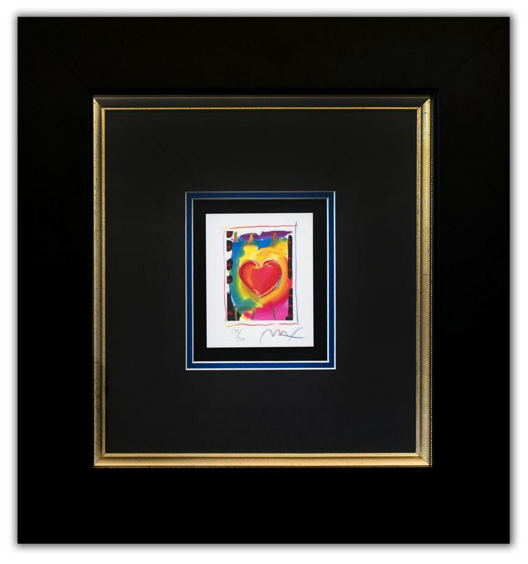 Peter Max- Original Lithograph: Artist: Peter Max. Medium: Original Lithograph. Size (Unframed): 5" x 4". Size (Framed): 19.5" x 18.5". Certificate of Authenticity: From Peter Max Studio. Additional: Custom framed. Reference# 14103.