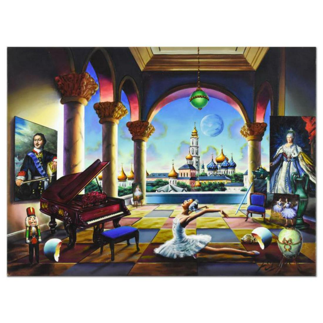 Ferjo, "Dance of the Seasons" Original Painting on: "Dance of the Seasons" is an original painting, oil on stretched canvas, by Ferjo. Hand signed by the artist, this piece comes with a letter of authenticity. Measures approx. 40" x 30" (image). There 