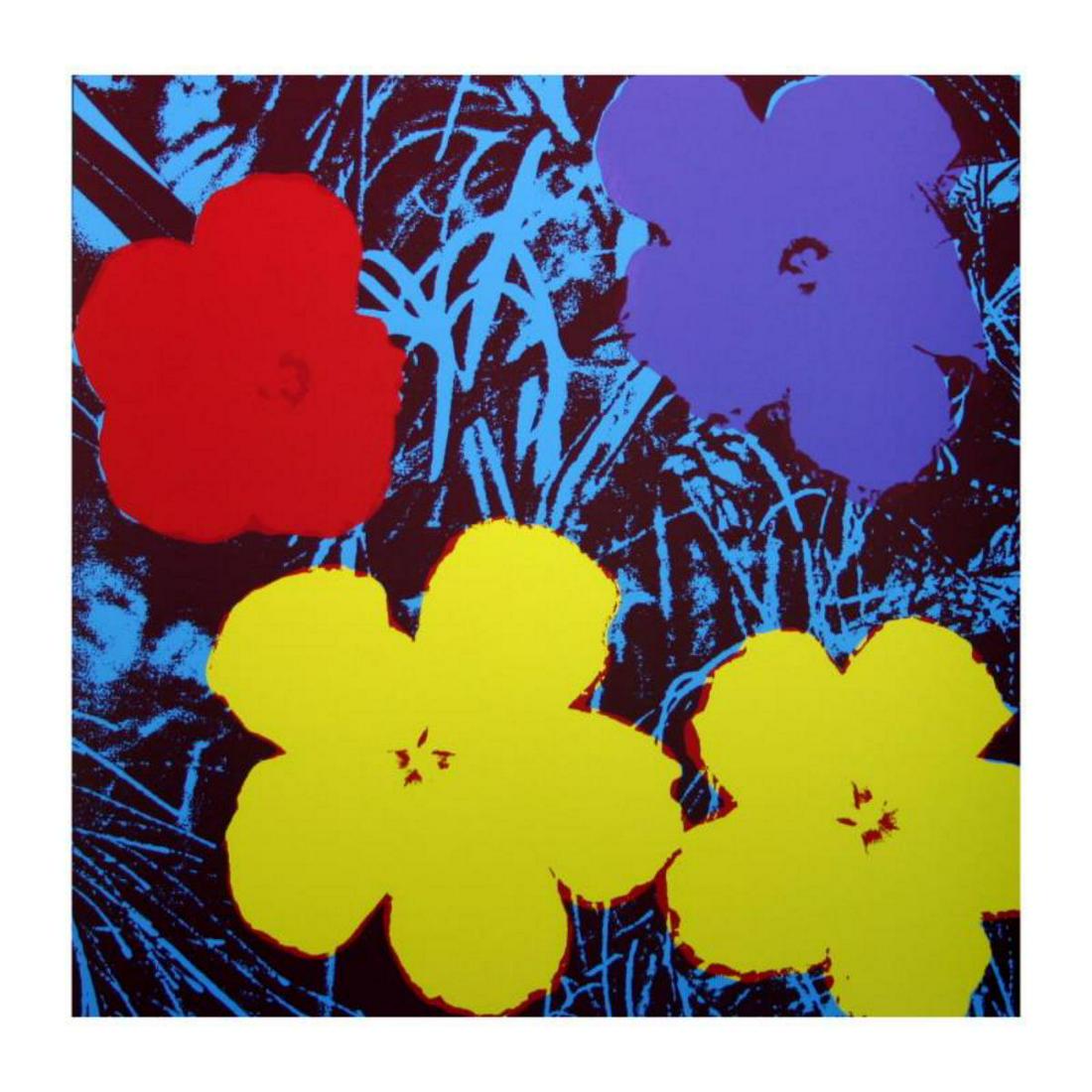 Andy Warhol "Flowers 11.71" Silk Screen Print from: "Flowers 11.71" is a silk screen print on paper (open edition) from Sunday B Morning featuring the works of Andy Warhol. The piece is stamped in blue on the back with "Published by Sunday B. Morning" 