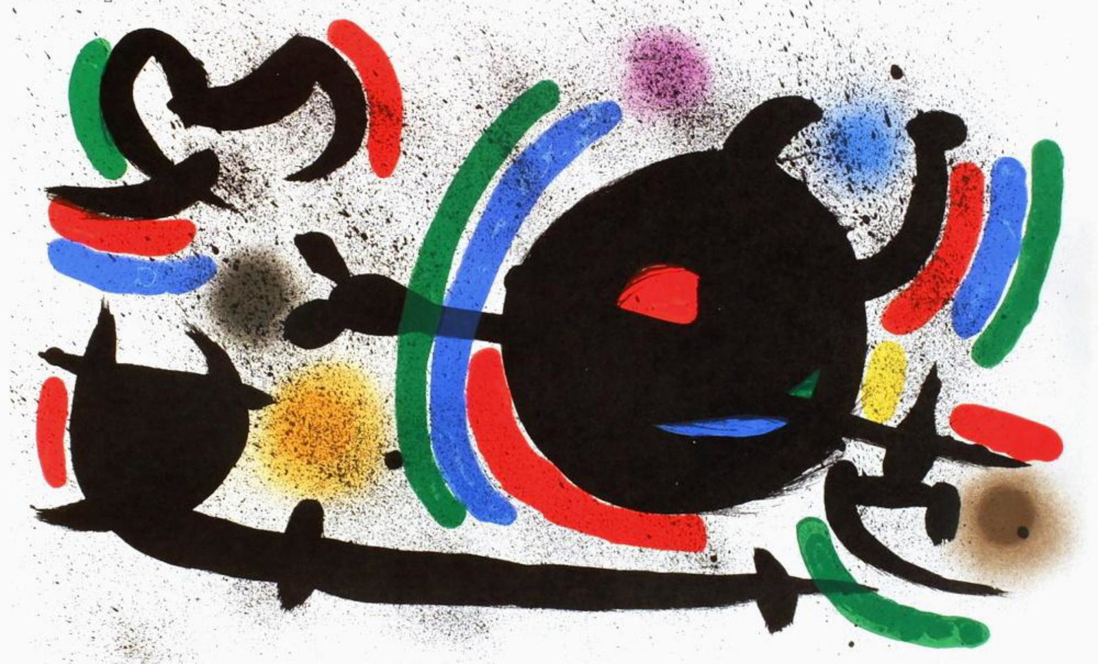 Joan Miro- Lithograph "Miro lithographe I-13": Artist: Joan Miro. Medium: Lithograph. Title: Miro lithographe I-13. Size (Unframed): 14" x 20". Certificate of Authenticity: Is included. Reference# 12364.
