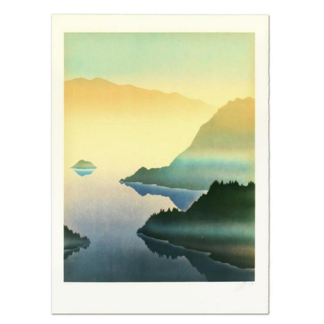 Rand, "Lake" Limited Edition Lithograph, Numbered and: "Lake" is a limited edition lithograph on paper by Rand, numbered and hand signed by the artist. Measures approx. 21" x 30" (border). 18.5" x 25" (image). Reference #: 219499.