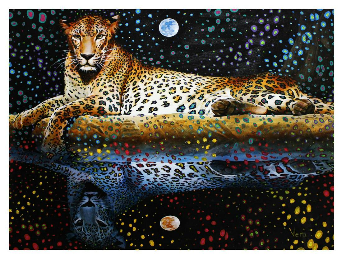 Vera V. Goncharenko- Original Oil on Canvas "The Boss": Artist: Vera V. Goncharenko. Medium: Original Oil on Canvas. Title: The Boss. Size (Unframed): 30" x 40". Certificate of Authenticity: From the publisher. Reference# 12620.