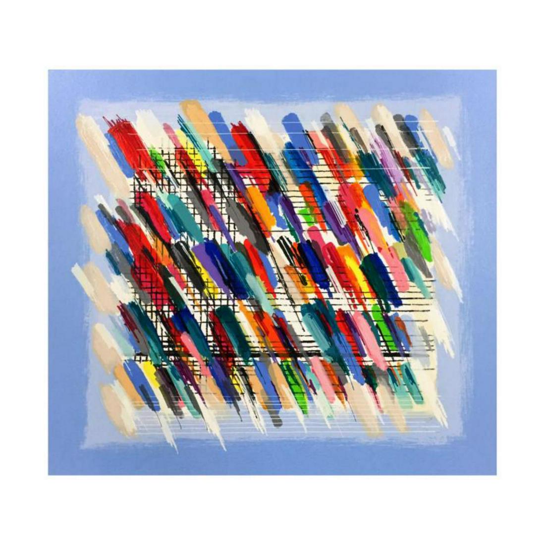 Calman Shemi, "Jazz Notes" Limited Edition Serigraph,: "Jazz Notes" is a limited edition serigraph on paper by Calman Shemi, numbered and hand signed by the artist. Includes Letter of Authenticity. Measures approx. 19.5" x 17.5" (image). Reference #: 2305