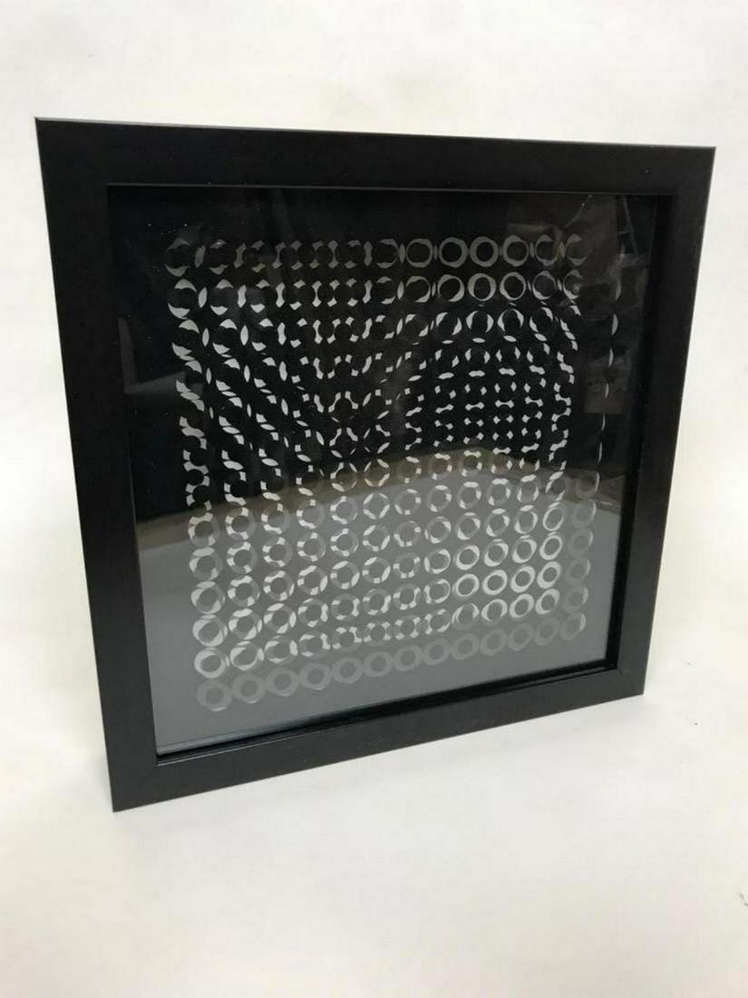 Victor Vasarely- 3D Wall Sculpture/object "Cinetiques": Artist: Victor Vasarely. Medium: 3D Wall Sculpture/object. Title: Cinetiques. Size (Unframed): . Size (Framed): 13" x 11". Certificate of Authenticity: Is included. Additional: Measures 11x13x2 inches