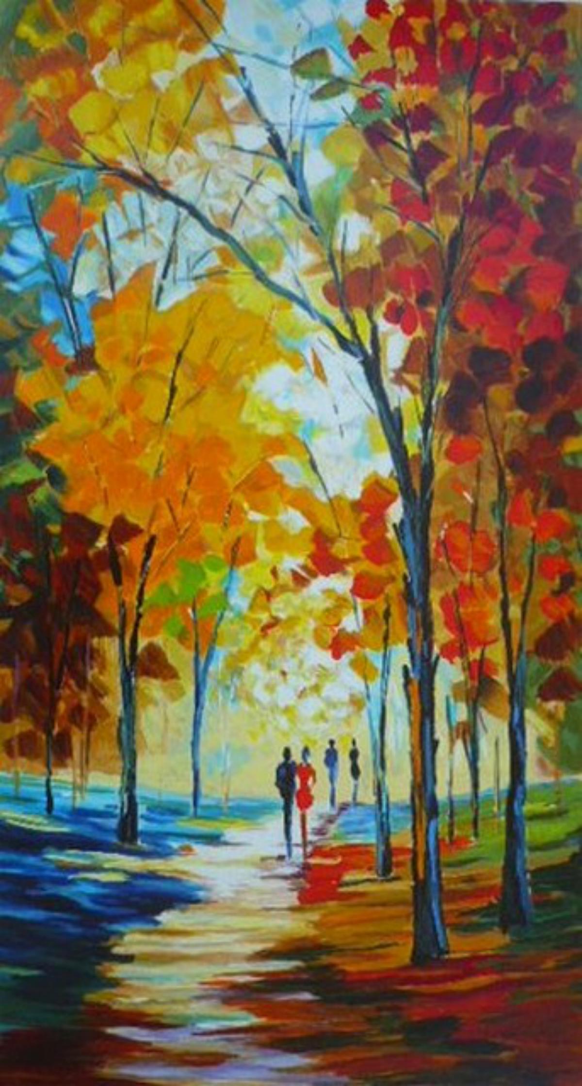 Slava Ilyayev Original Hand Embellished serigraph on: Artist : Slava Ilyayev. Title: Casual Meeting. Medium: Hand Embellished serigraph on board. Size: 14x26.5". Hand signed by the artist. Certificate of authenticity is included.