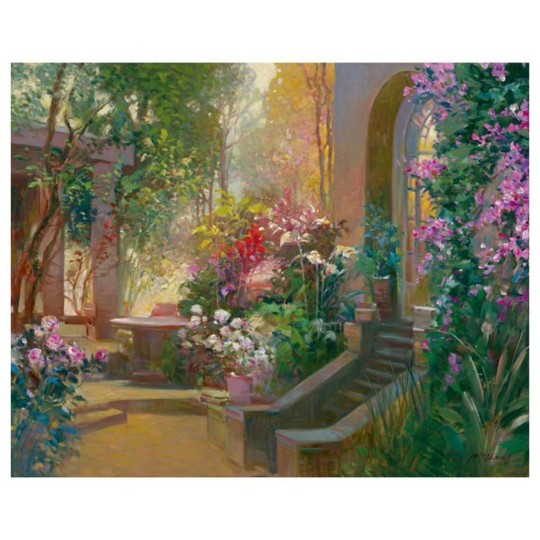 Ming Feng, "Sunlit Passage" Hand Embellished Limited: "Sunlit Passage" is a hand embellished limited edition giclee on stretched canvas by Ming Feng, numbered and hand signed by the artist. Includes Letter of Authenticity. Measures approx. 30" x 24" (ima