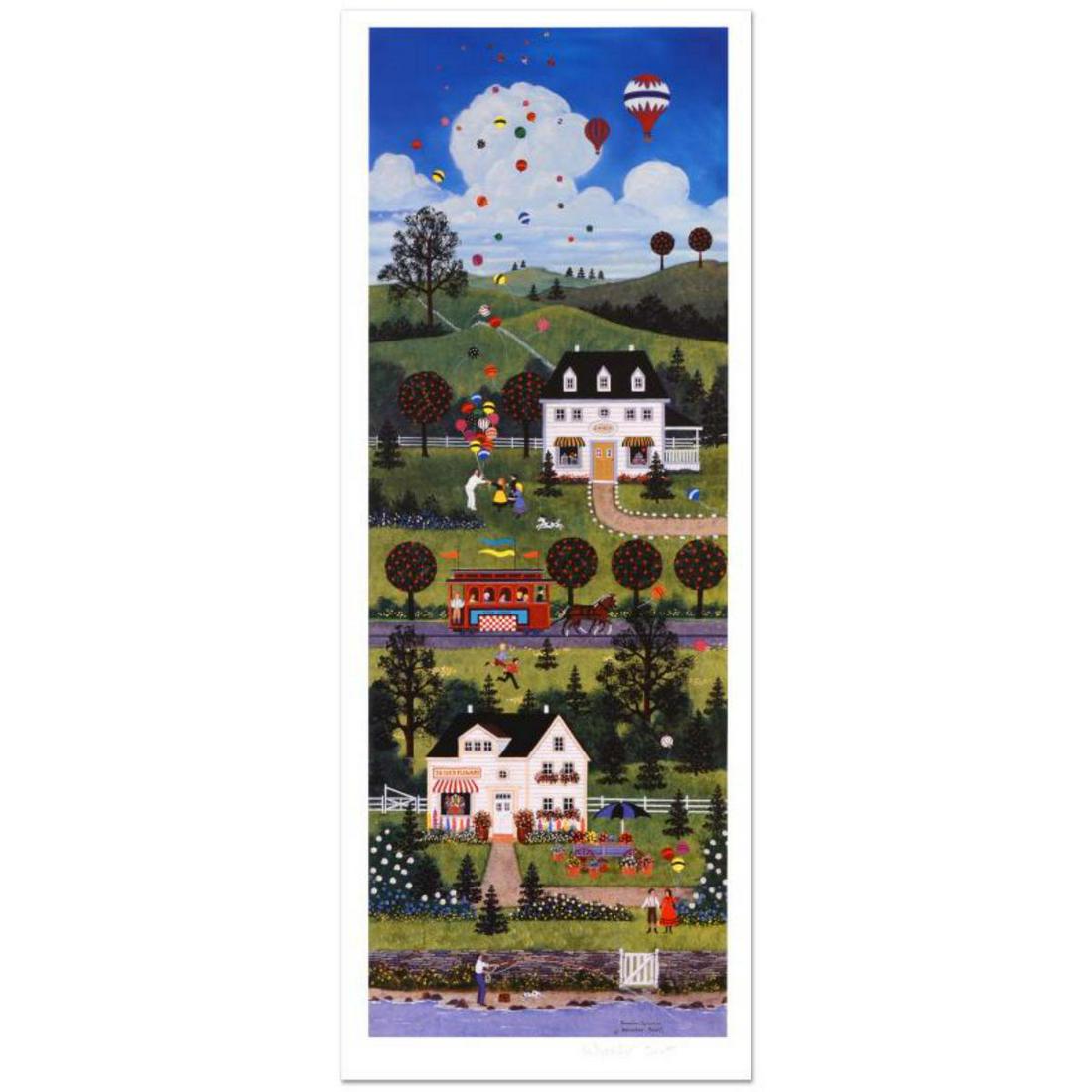 Jane Wooster Scott, "Summer Sparkle" Hand Signed: Cozy, down-home images of a bygone era when life was simpler - this is the feeling captured in the creations of one of the world's most recognized artists. "Summer Sparkle" is a limited edition lithog