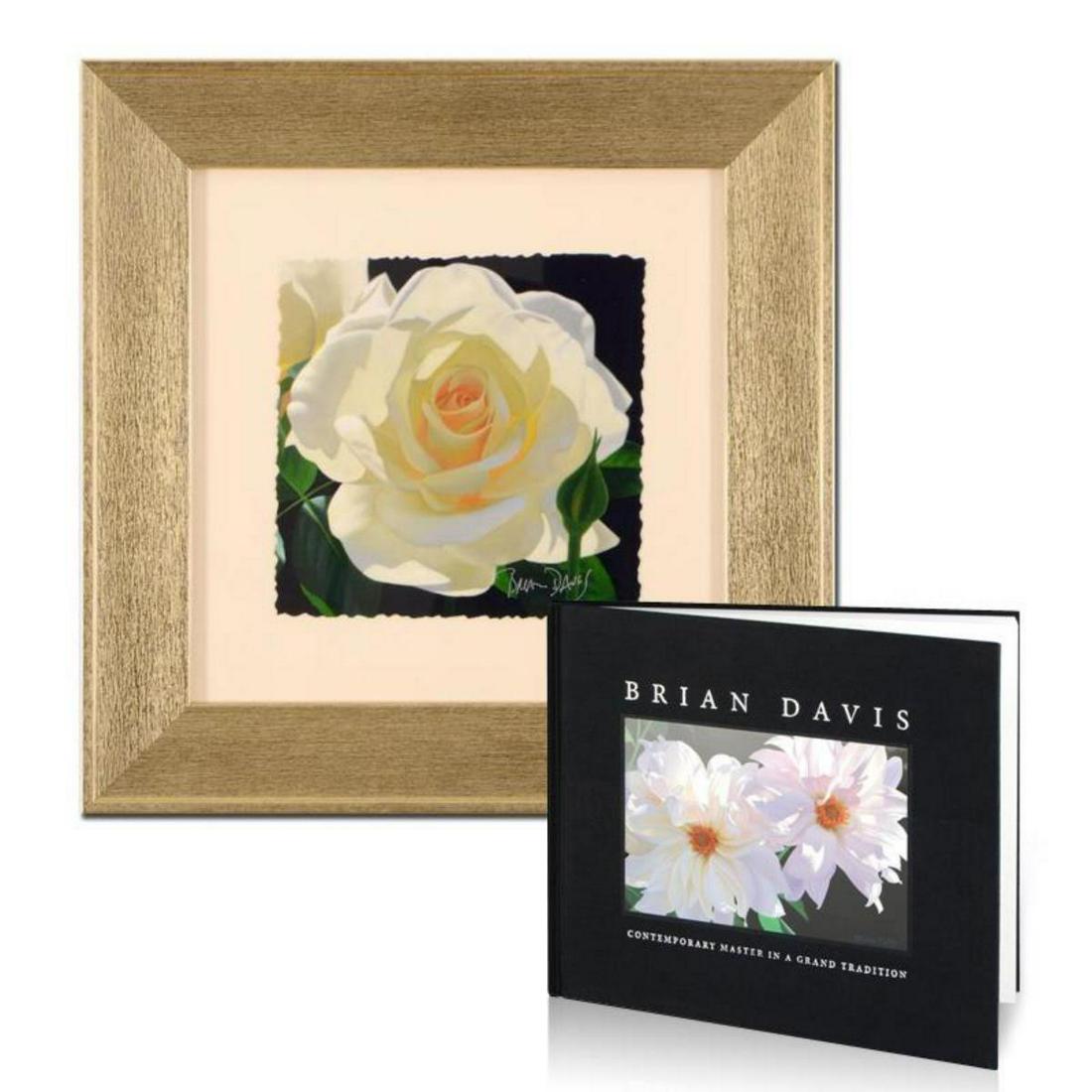 Brian Davis, "French Lace with Bud", Limited Edition: "French Lace with Bud" is a limited edition giclee on paper by Brian Davis. This piece comes with a fine art book celebrating Davis' floral collections. Both the book and print are numbered and hand s