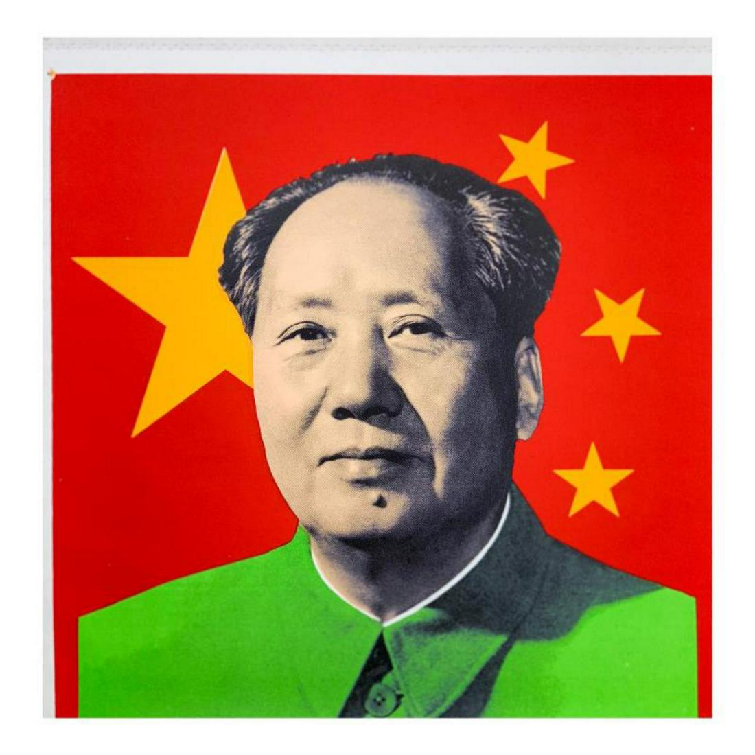 Steve Kaufman (1960-2010), "Chairman Mao" Hand Signed: "Chairman Mao" is limited edition hand pulled silkscreen unique mixed media on canvas by Andy Warhol protege Steve Kaufman (1960-2010). This piece is numbered and hand signed inverso and includes a le