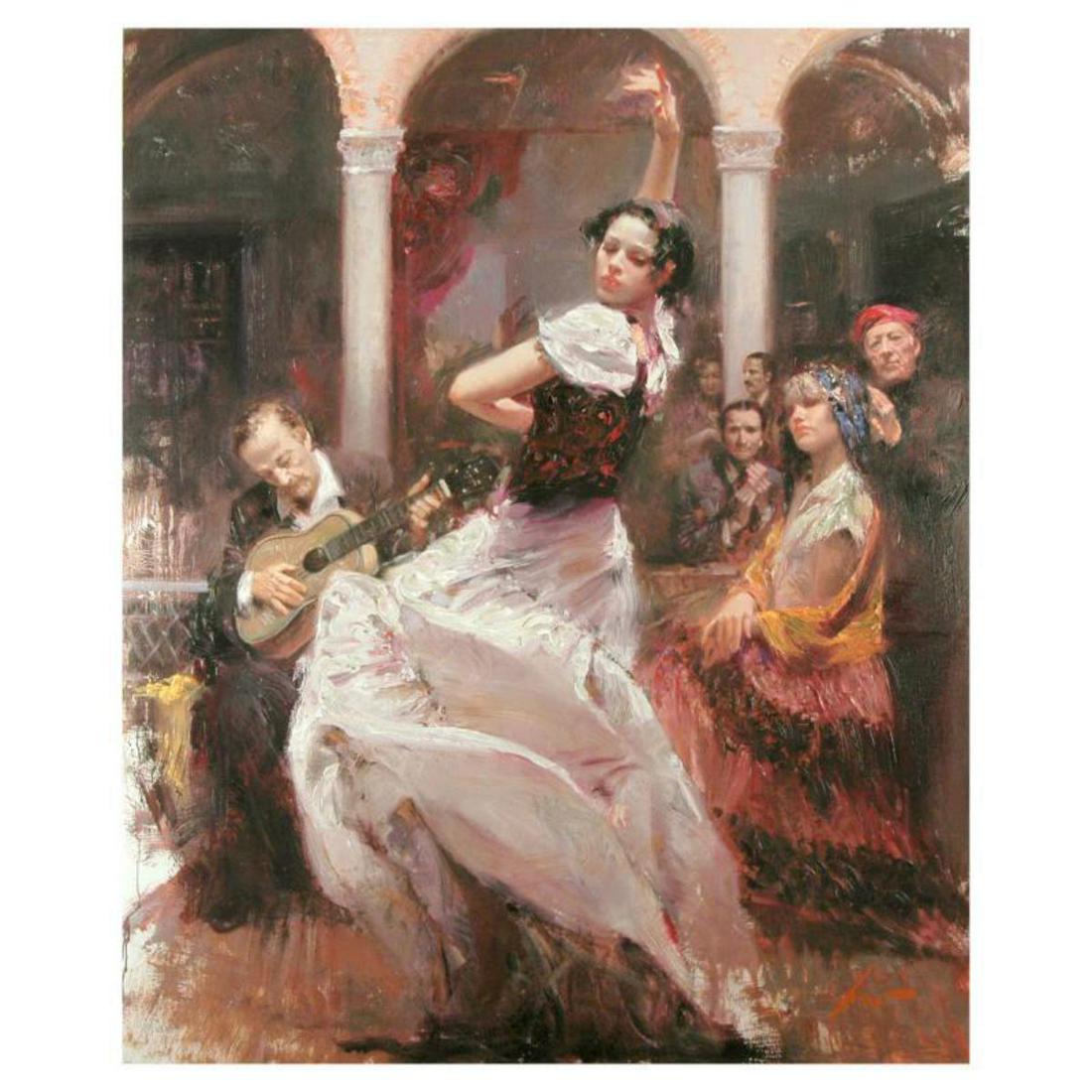 Pino (1931-2010), "Seville In My Heart" Limited Edition: "Seville In My Heart" is a limited edition giclee on canvas by Pino (1931-2010), numbered and hand signed by the artist. Includes Certificate of Authenticity. Measures approx. 10" x 12" (image). Refer