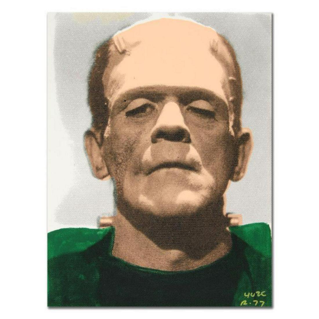 Ringo, "Frankenstein" One-of-a-Kind Hand-Pulled: "Frankenstein" is a one-of-a-kind hand-pulled silkscreen and mixed media painting on canvas by Ringo. This piece is hand signed by the artist and comes from the Andy Warhol Legacy Series. Includes Cer