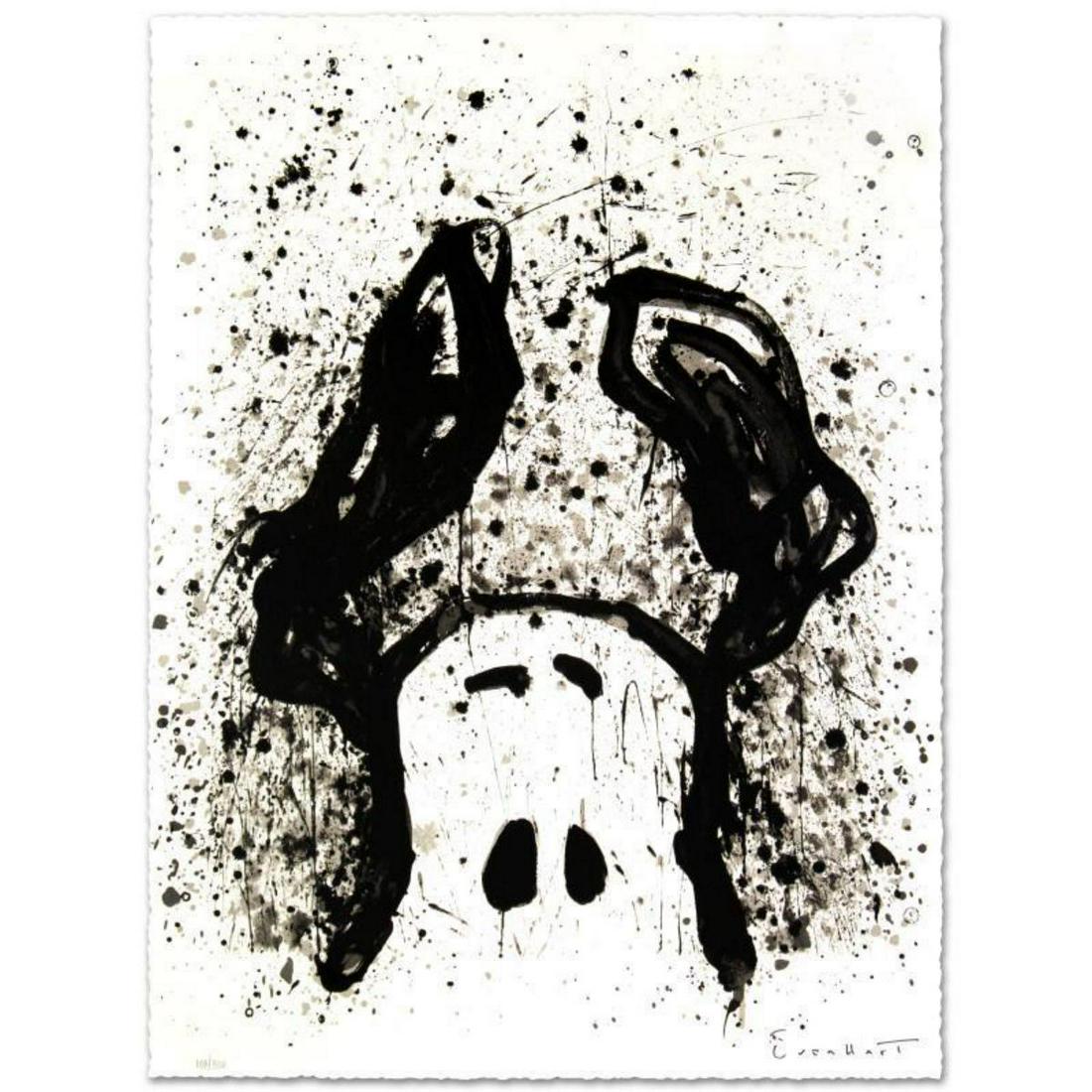 "Watchdog 12 O'Clock" Limited Edition Hand Pulled: "Watchdog 12 O'Clock" is a limited edition hand pulled original lithograph on museum quality deckle-edge paper, numbered and hand signed by Tom Everhart. This is one of the final Everhart editions to 