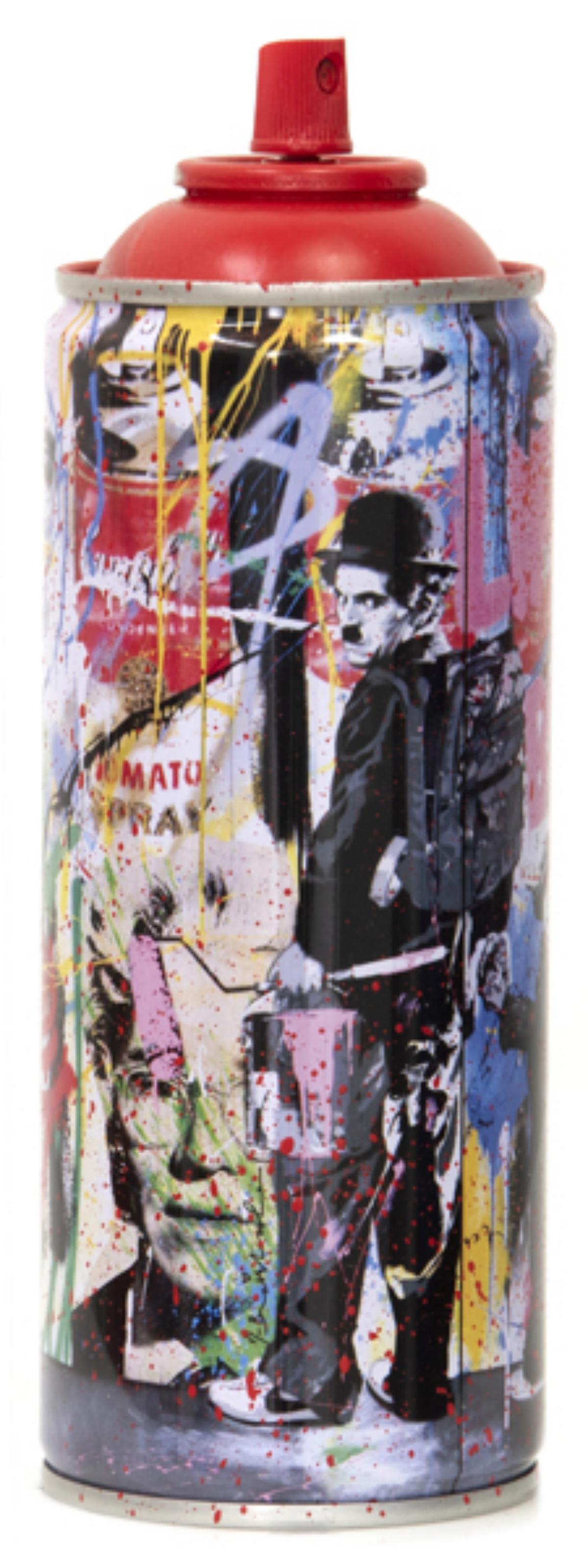Mr. Brainwash- SPRAY CAN "JUST KIDDING, 2020": Artist: Mr. Brainwash. Medium: SPRAY CAN. Title: JUST KIDDING, 2020. Size (Unframed): 7.5" x 2.5". Limited Edition: Edition of 125. Additional: Cans Include Case. Reference# 14484.