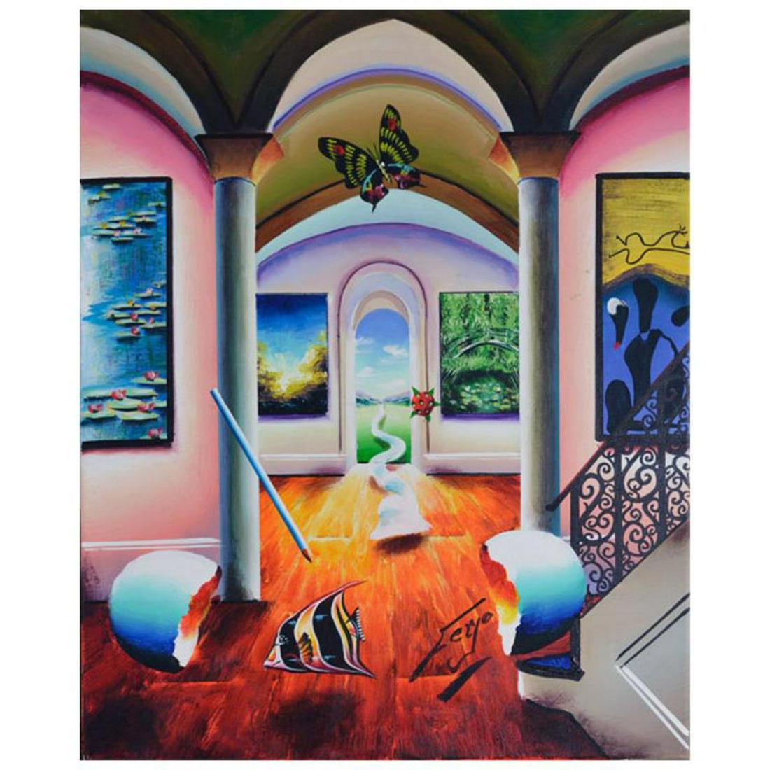 Ferjo, "Incredulity" Original Painting on Canvas, Hand: "Incredulity" is an original painting, oil on stretched canvas, by Ferjo. Hand signed by the artist, this piece comes with a letter of authenticity. Measures approx. 20" x 16" (image). Reference #: 24