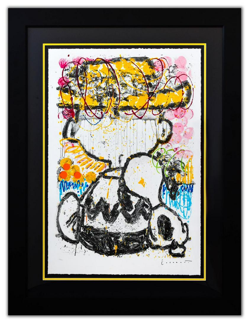 Tom Everhart- Hand Pulled Original Lithograph "Mon Ami": Artist: Tom Everhart. Medium: Hand Pulled Original Lithograph. Title: Mon Ami. Size (Unframed): 36" x 25". Size (Framed): 46" x 36". Limited Edition: Hand Signed and Numbered. Certificate of Authentic