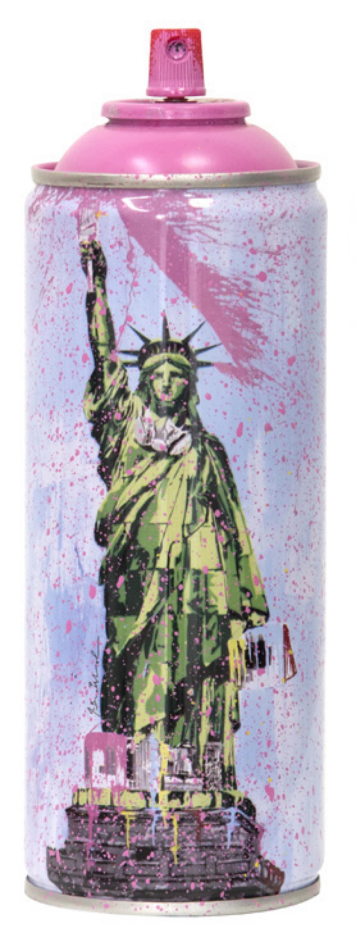 Mr. Brainwash- SPRAY CAN "LIBERTY, 2020": Artist: Mr. Brainwash. Medium: SPRAY CAN. Title: LIBERTY, 2020. Size (Unframed): 7.5" x 2.5". Limited Edition: Edition of 150. Additional: Cans Include Case. Reference# 14432.