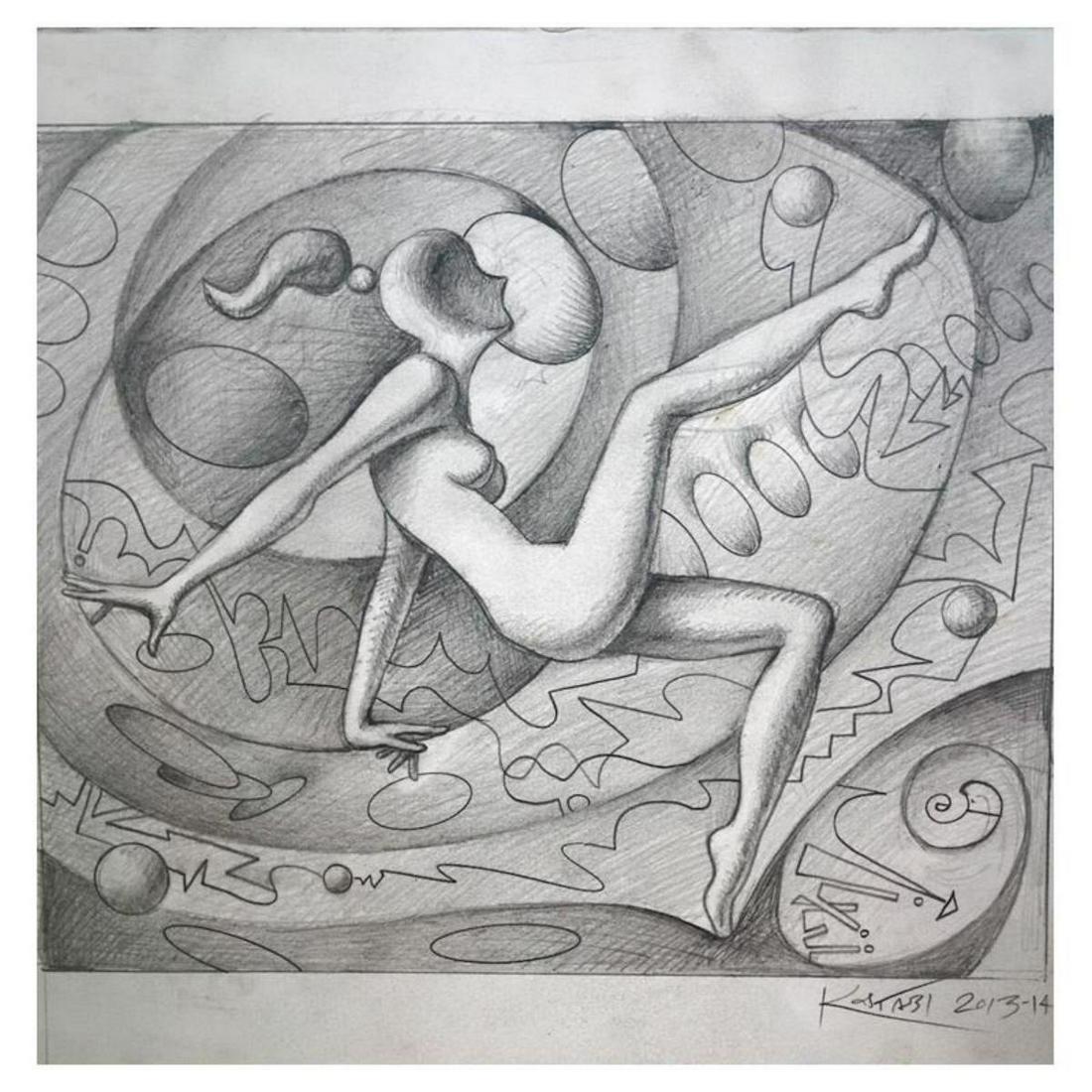 Mark Kostabi "Cosmic Euphoria" Hand Signed Original: "Cosmic Euphoria" is an original artwork, pencil on paper, by Mark Kostabi. The piece is hand signed and comes with a certificate of authenticity. Measures approximately11" x 13". Reference #: 247044