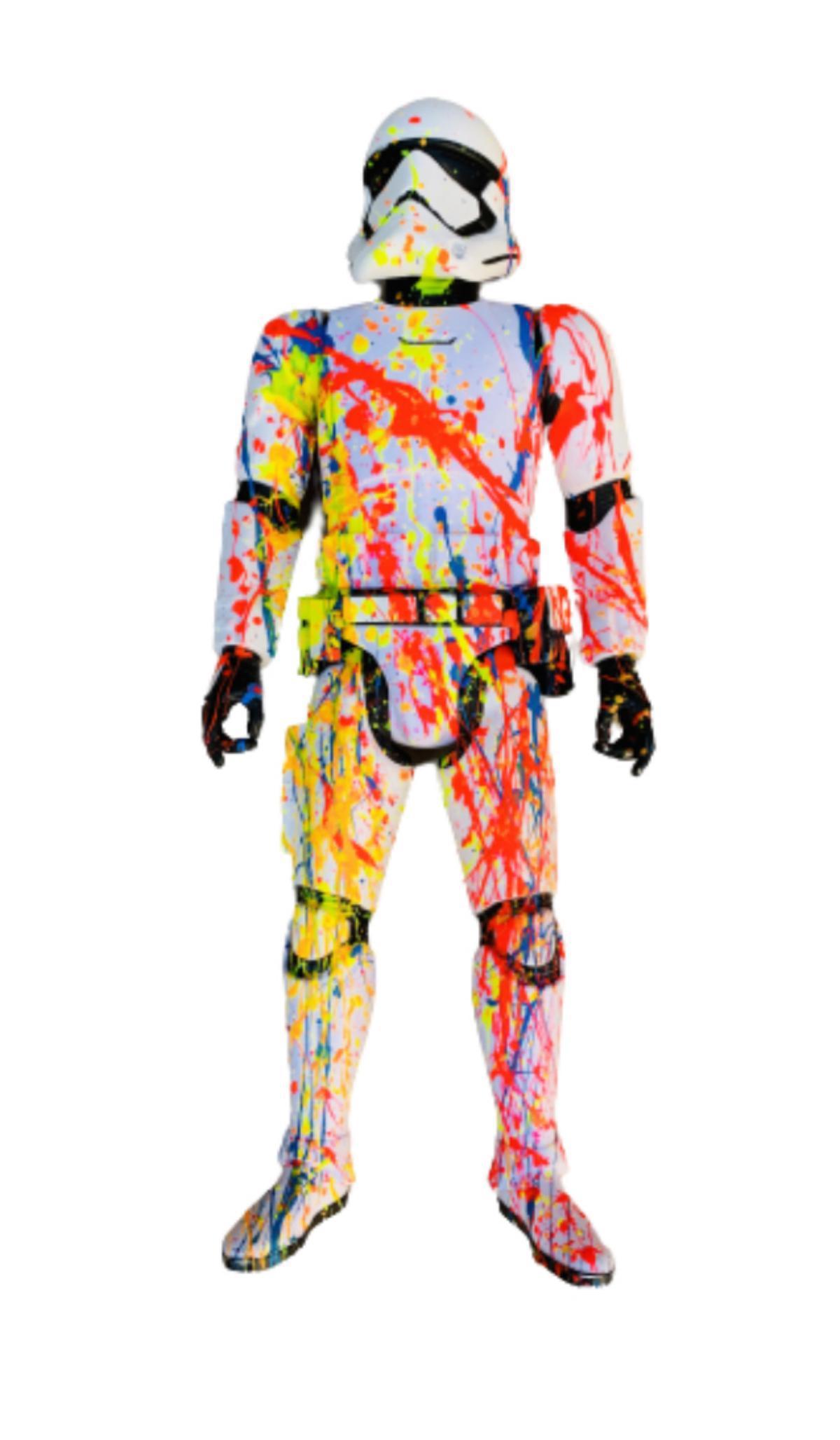 E.M. Zax- Hand painted original one of a kind sculpture: Artist: E.M. Zax. Medium: Hand painted original one of a kind sculpture . Title: Storm Trooper . Size (Unframed): 18" x . Certificate of Authenticity: Is included. Reference# 13609.