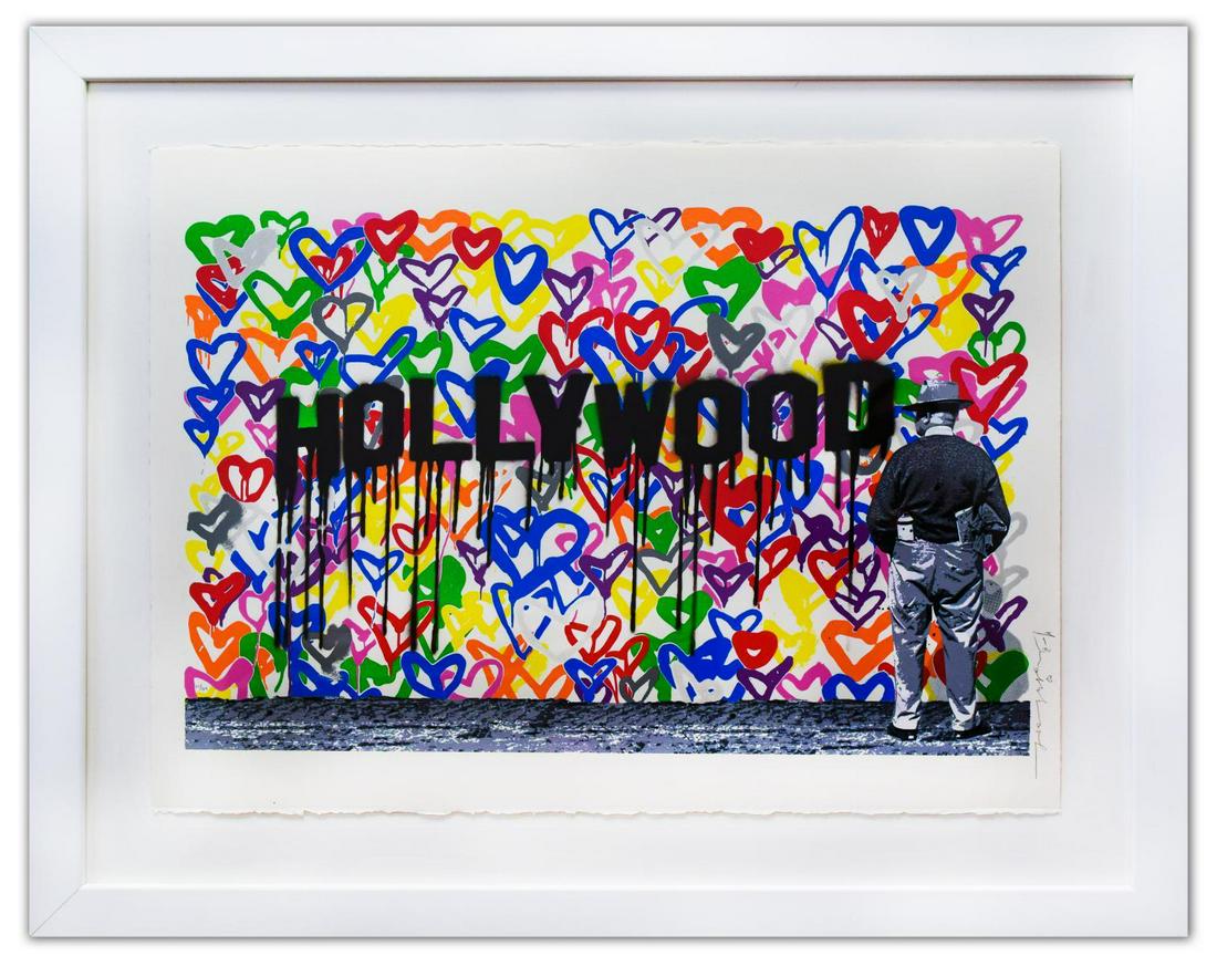 Mr. Brainwash- Silkscreen "Hollywood, 2016": Artist: Mr. Brainwash. Medium: Silkscreen. Title: Hollywood, 2016. Size (Unframed): 22" x 30". Size (Framed): 30" x 40". Additional: Custom framed. Reference# 14343.