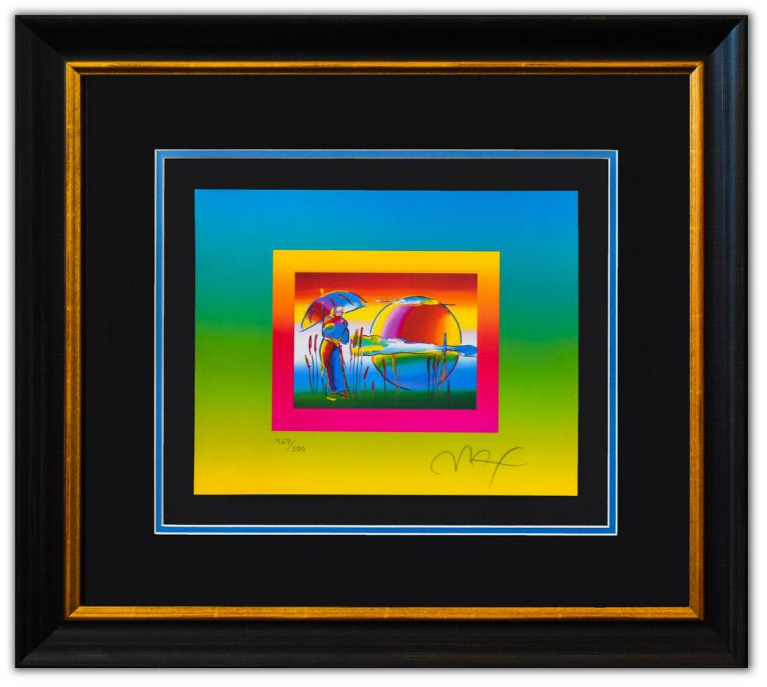 Peter Max- Original Lithograph: Artist: Peter Max. Medium: Original Lithograph. Size (Unframed): 10" x 12.5". Size (Framed): 21.5" x 24". Certificate of Authenticity: From Peter Max Studio. Additional: Custom framed. Reference# 1469