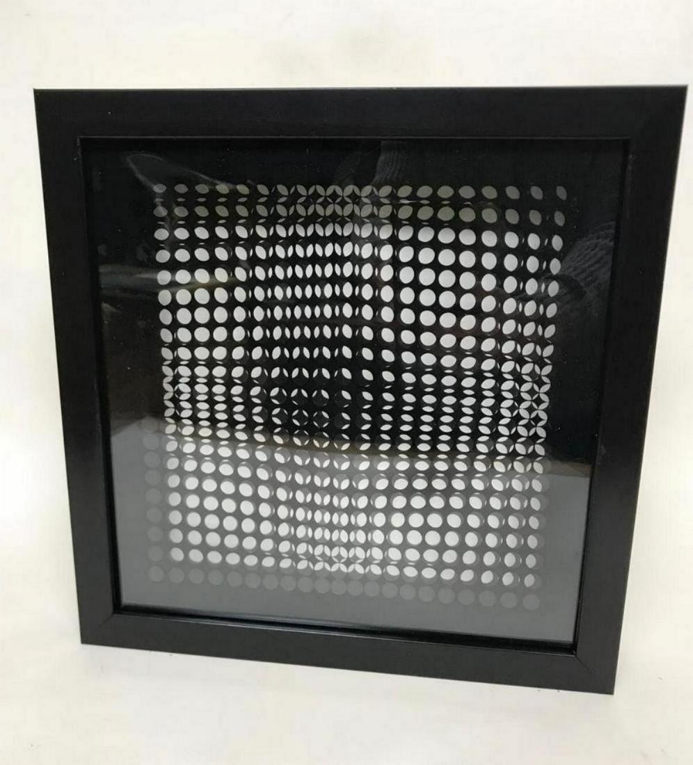 Victor Vasarely- 3D Wall Sculpture/object "Cinetiques": Artist: Victor Vasarely. Medium: 3D Wall Sculpture/object. Title: Cinetiques. Size (Unframed): . Size (Framed): 13" x 11". Certificate of Authenticity: Is included. Additional: Measures 11x13x2 inches