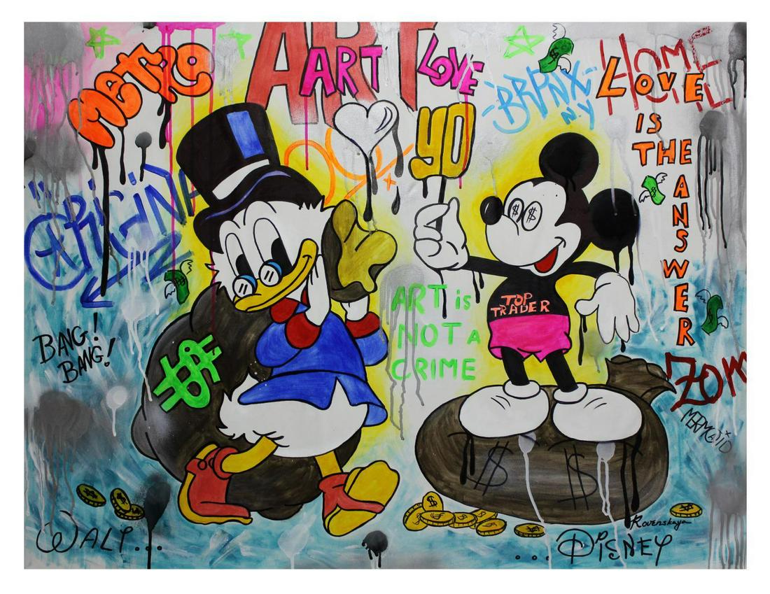 Nastya Rovenskaya- Original Oil on Canvas "It's All (1 of 2)