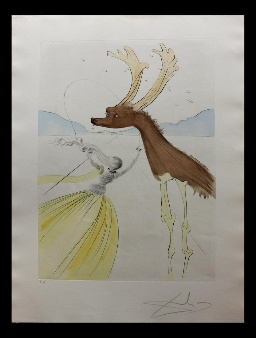 Salvador Dali- Original Etching with Color by Stencil (1 of 3)