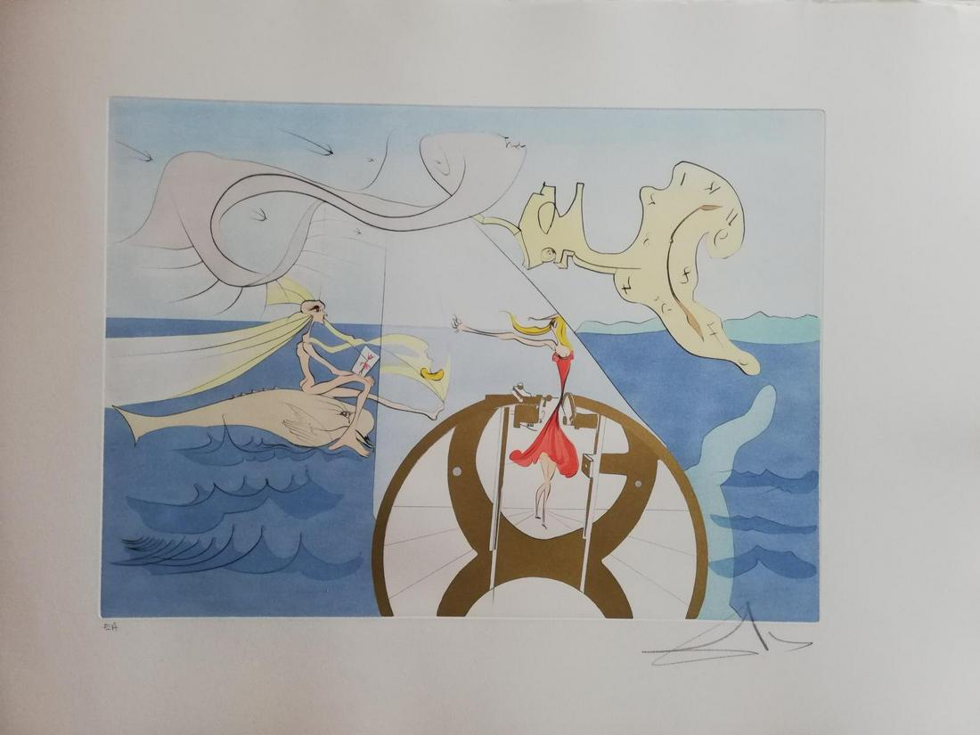 Salvador Dali Original Lithograph "From: Hommage to (1 of 1)