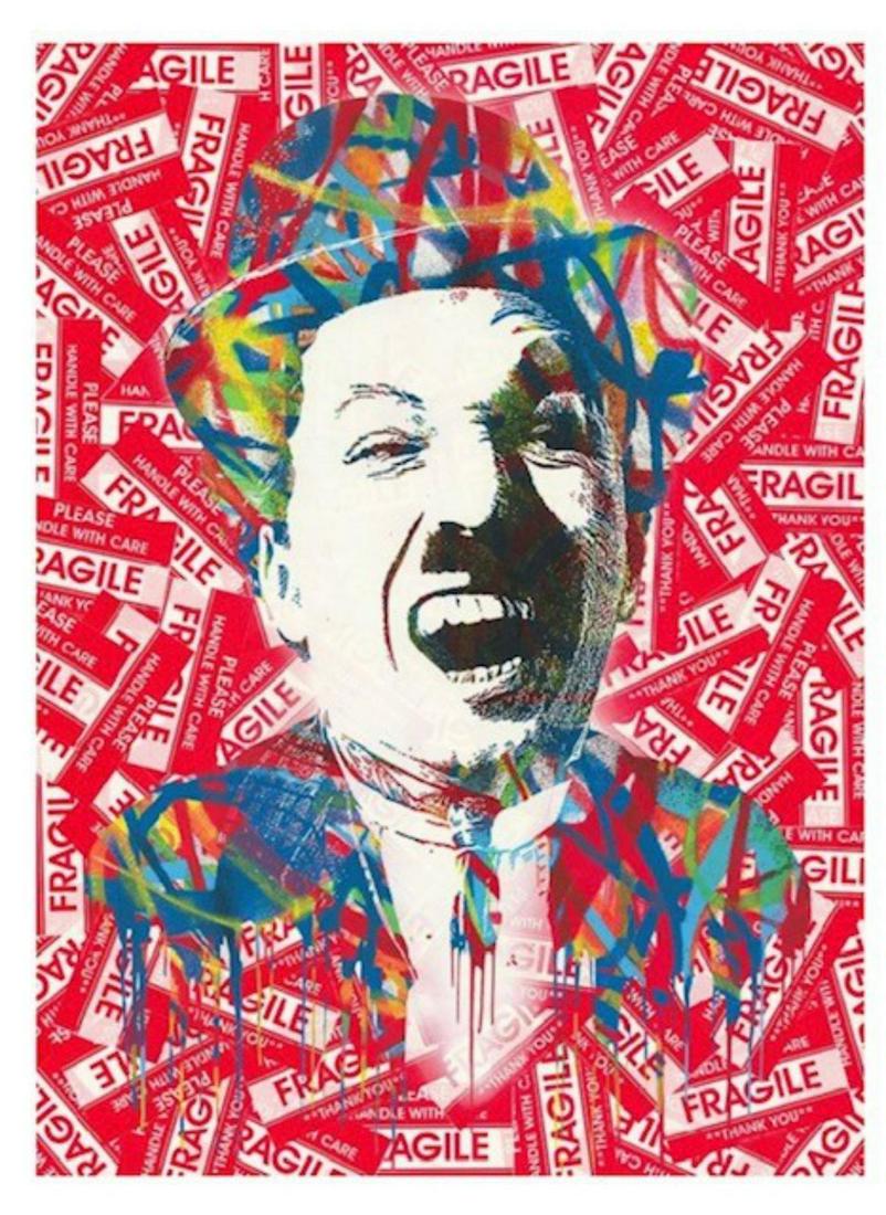 Mr. Brainwash Original Silkscreen and Stickers on Paper (1 of 2)