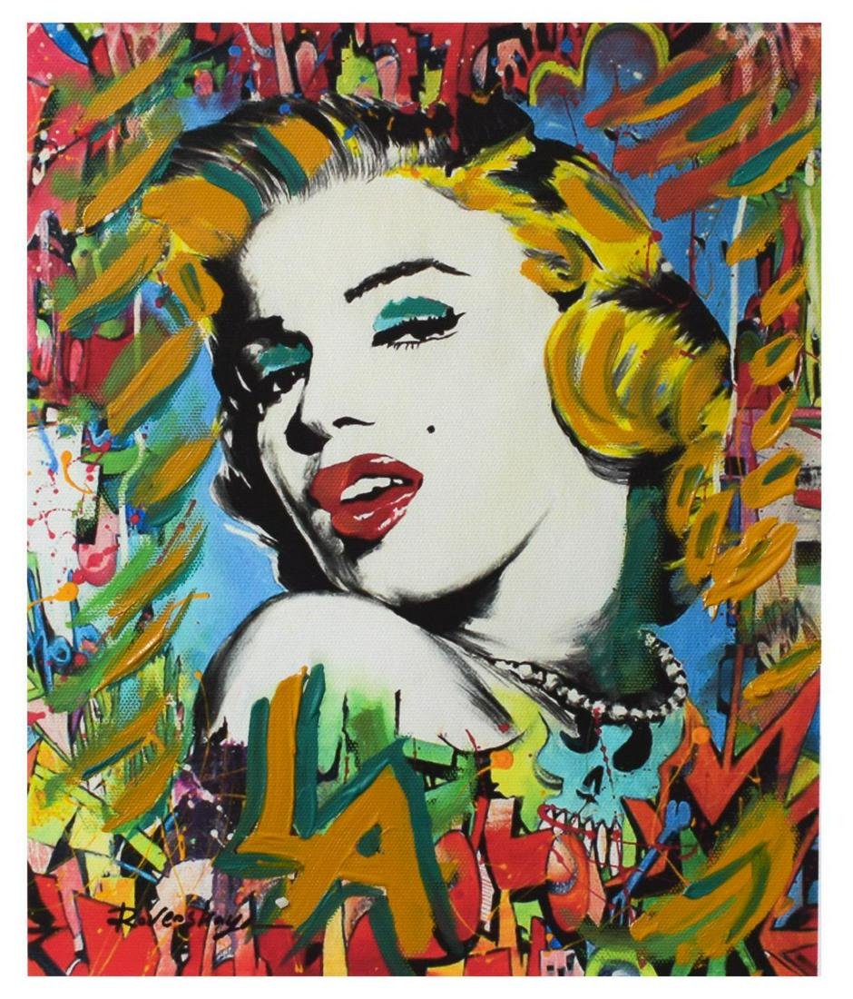 Nastya Rovenskaya- Mixed Media "Marilyn Monroe I": Artist: Nastya Rovenskaya. Medium: Mixed Media. Title: Marilyn Monroe I. Size (Unframed): 10" x 8". Certificate of Authenticity: From the publisher. Reference# 12286.