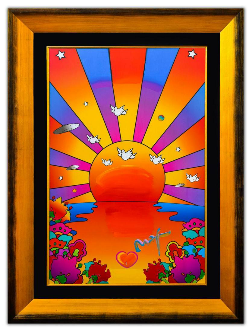 Peter Max- Original Mixed Media "Sunrise" (1 of 4)