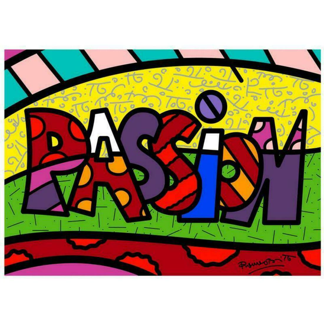 Romero Britto "Passion Mini Word" Hand Signed Giclee on (1 of 2)