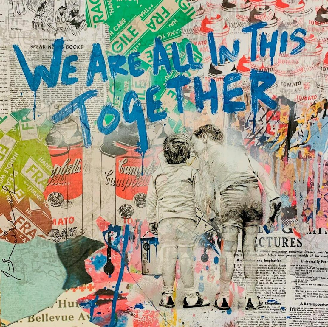 Mr. Brainwash Original One-of-a-Kind Mixed Media "We (1 of 5)