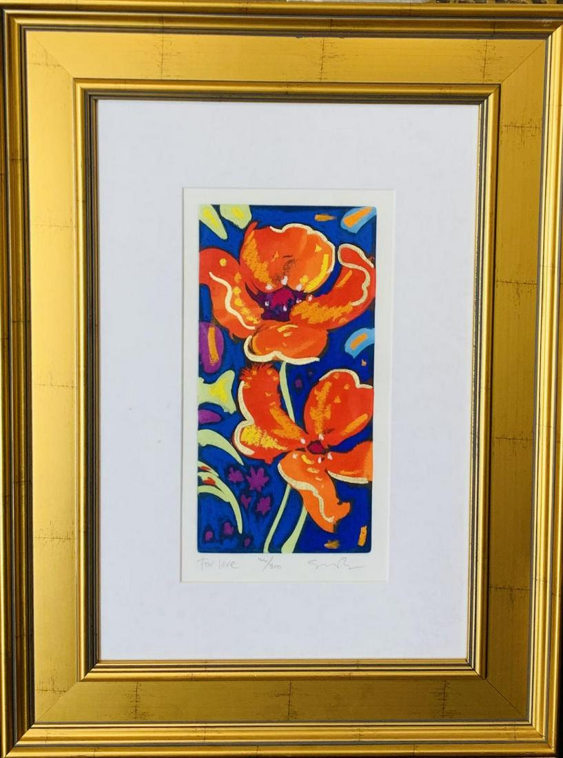 Simon Bull Original etching with hand laid gold leaf (1 of 1)